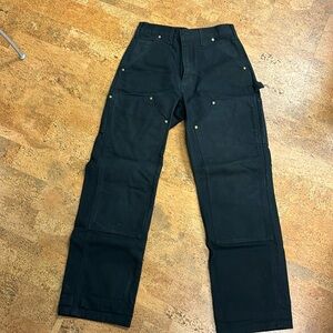 New Carhartt Black Work Jeans sz 28x30